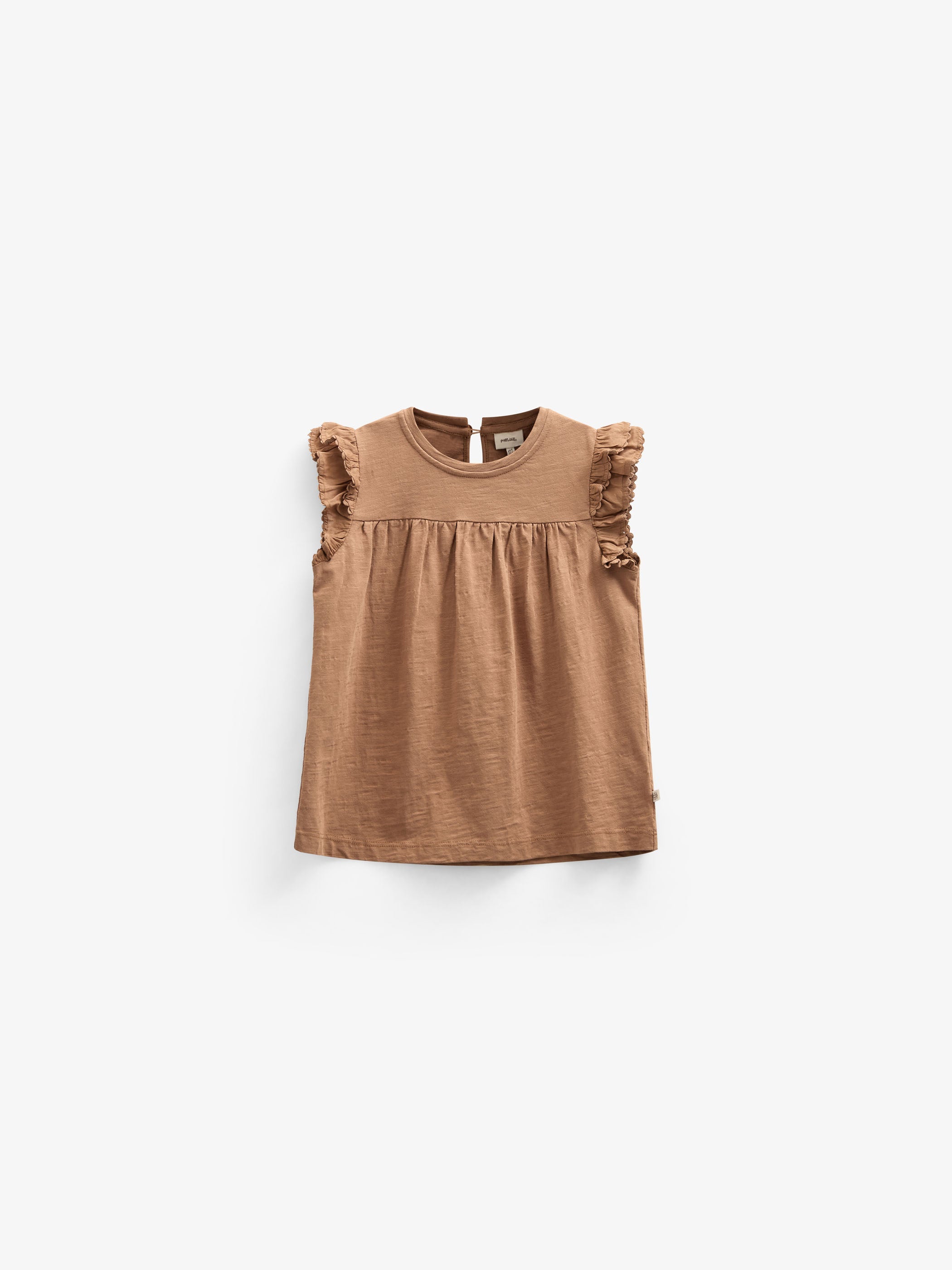 Jerseybluse mit Zick Zack RΓΌsche - Tween - Coconut | 101072 Gabriella