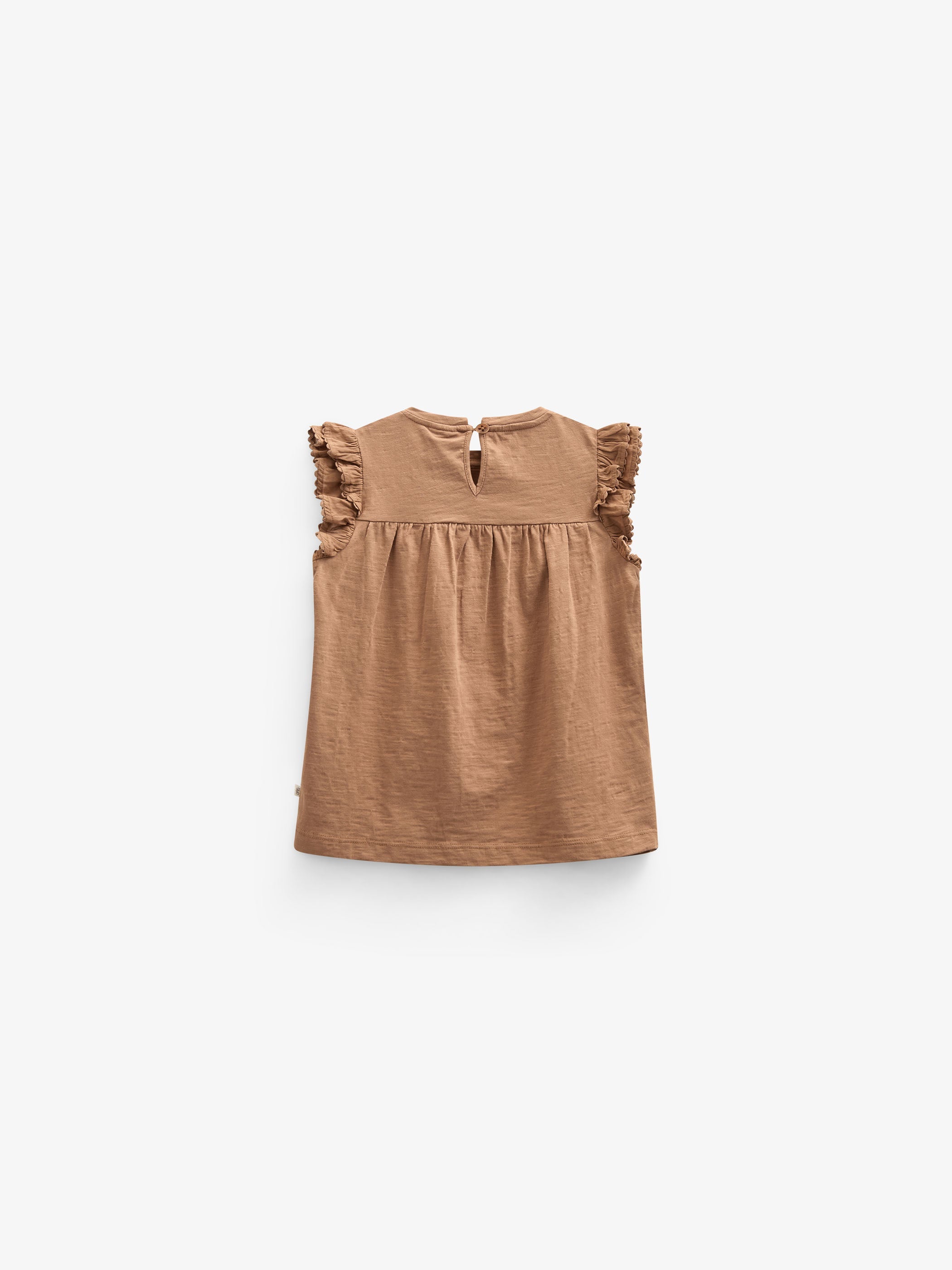 Jerseybluse mit Zick Zack Rüsche - Kids - Coconut | 101041 Gabriella