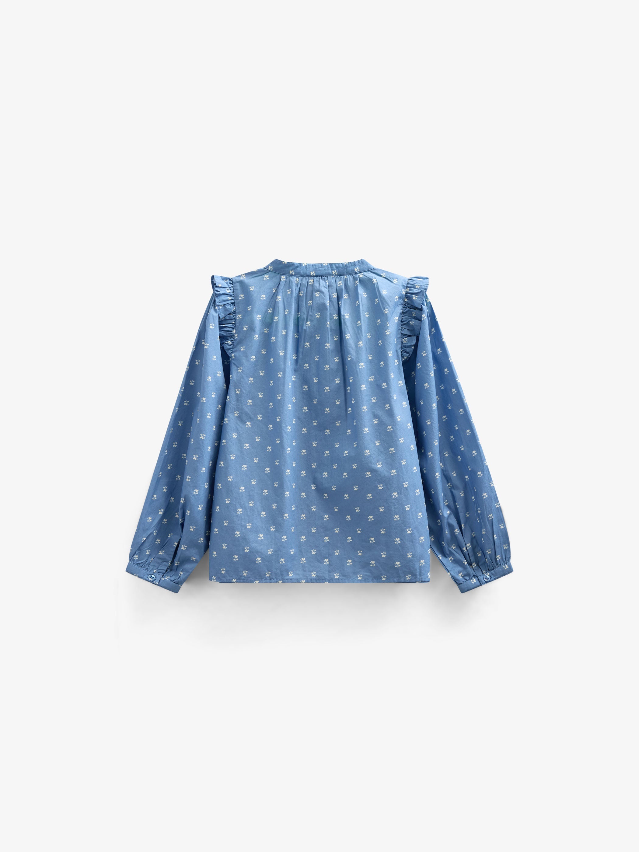 Bedruckte Popeline-Hemdbluse - Tween - Dusty Blue | 101087 Camilla