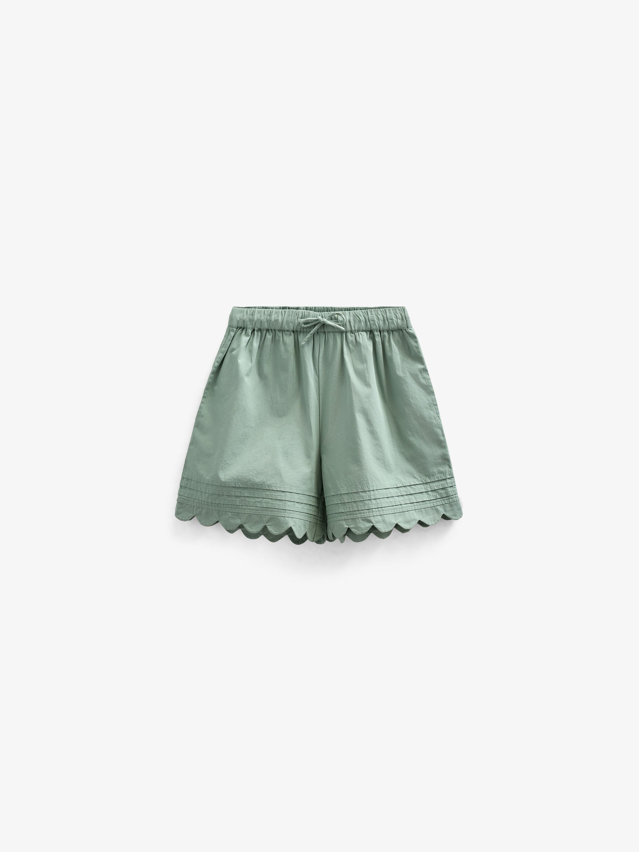 Popelineshorts mit Muschelkante - Kids - Dusty Green | 101045 Joy