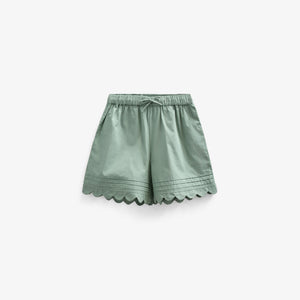 Popelineshorts mit Muschelkante - Tween - Dusty Green | 101076 Joy