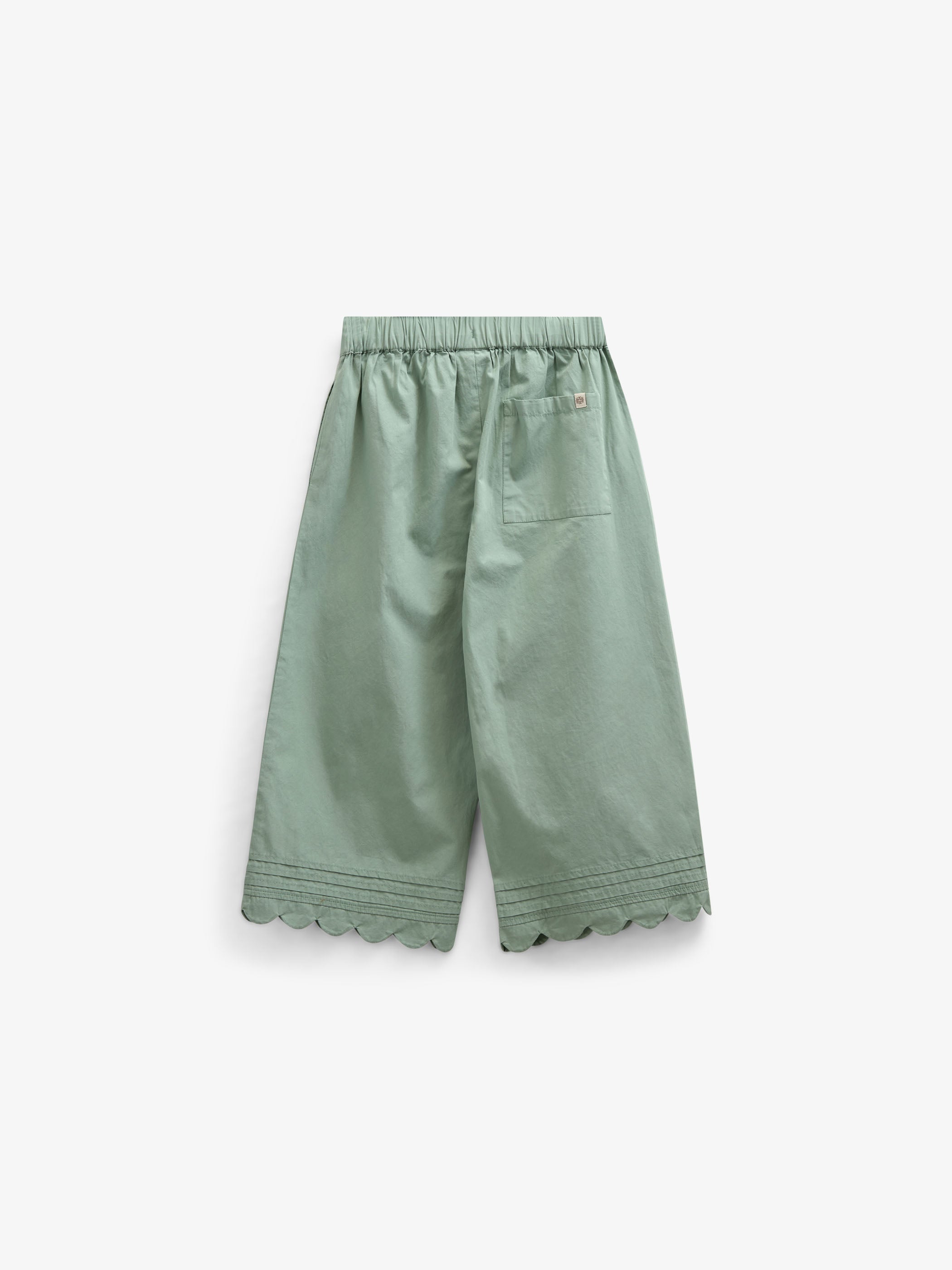 Popelinehose mit Muschelkante - Kids - Dusty Green | 101049 Joy