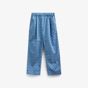 Bedruckte Poplin-Hose - Tween - Dusty Blue | 101089 Camilla