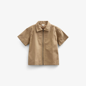 Canvas-Hemdjacke mit Reißverschluss - Tween - Khaki | 101125 Isack