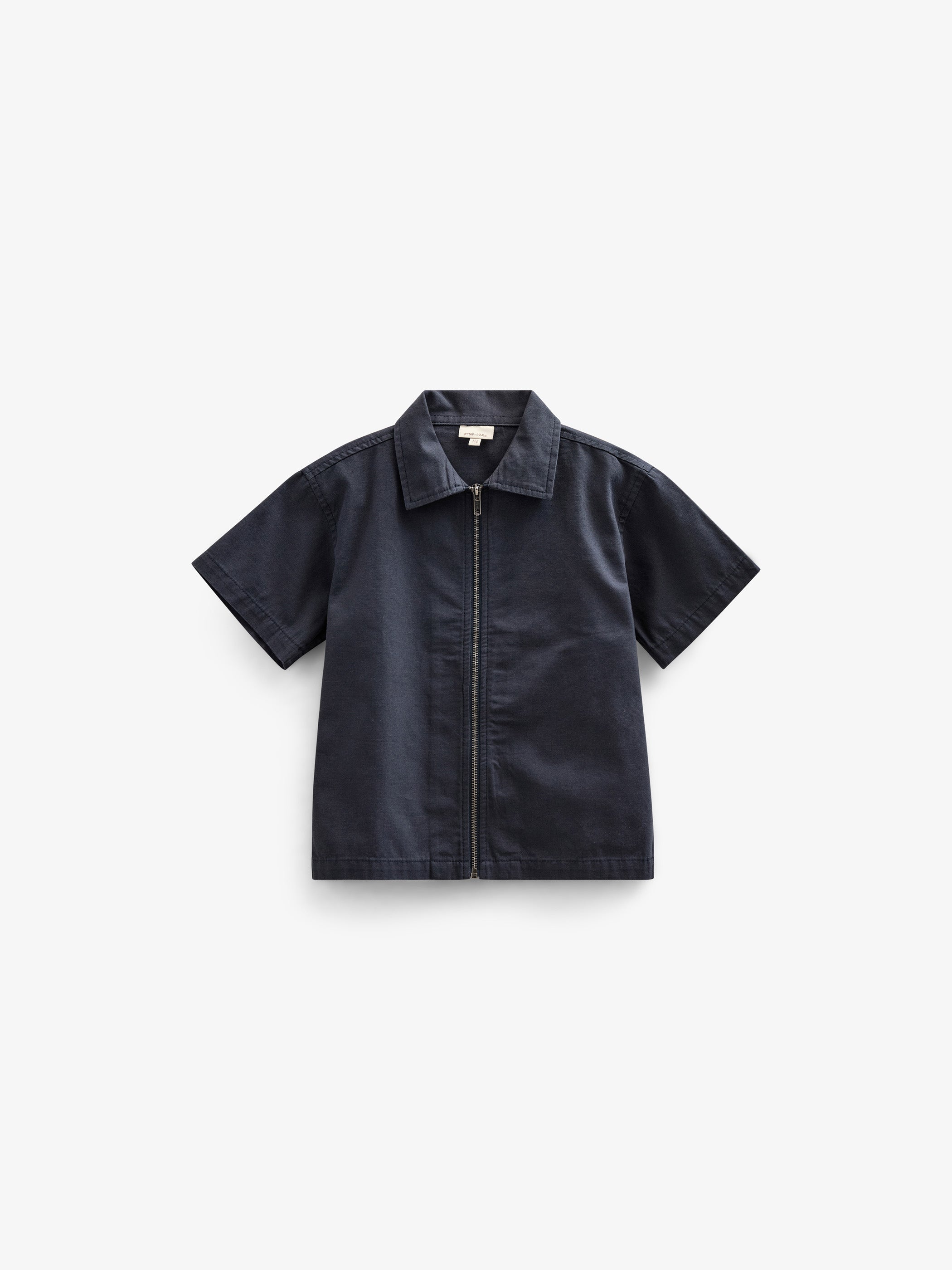 Canvas-Hemdjacke mit Reißverschluss - Kids - Navy | 101126 Isack
