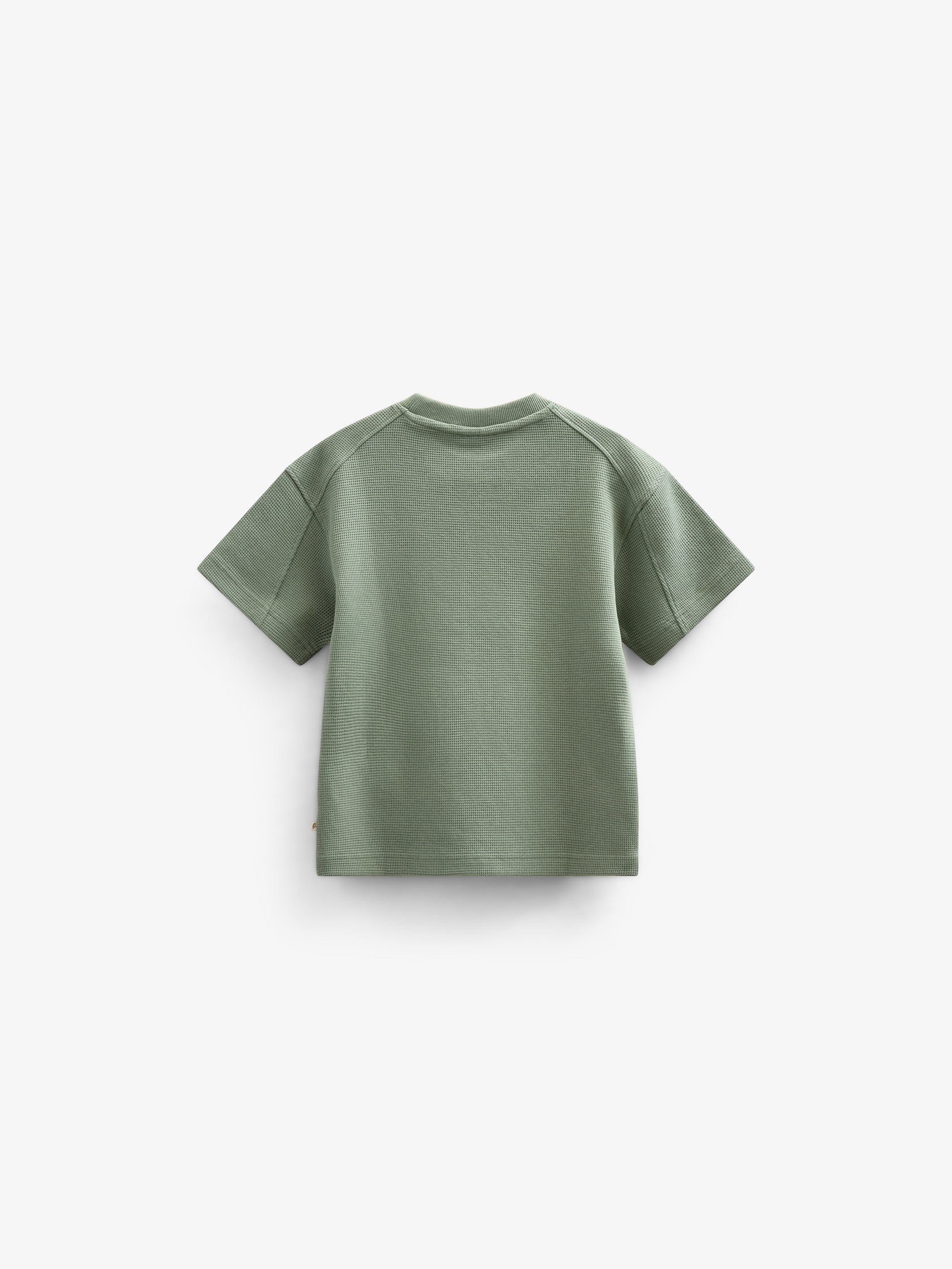 Waffel T-Shirt - Kids - Dusty Green | 101155 Evan