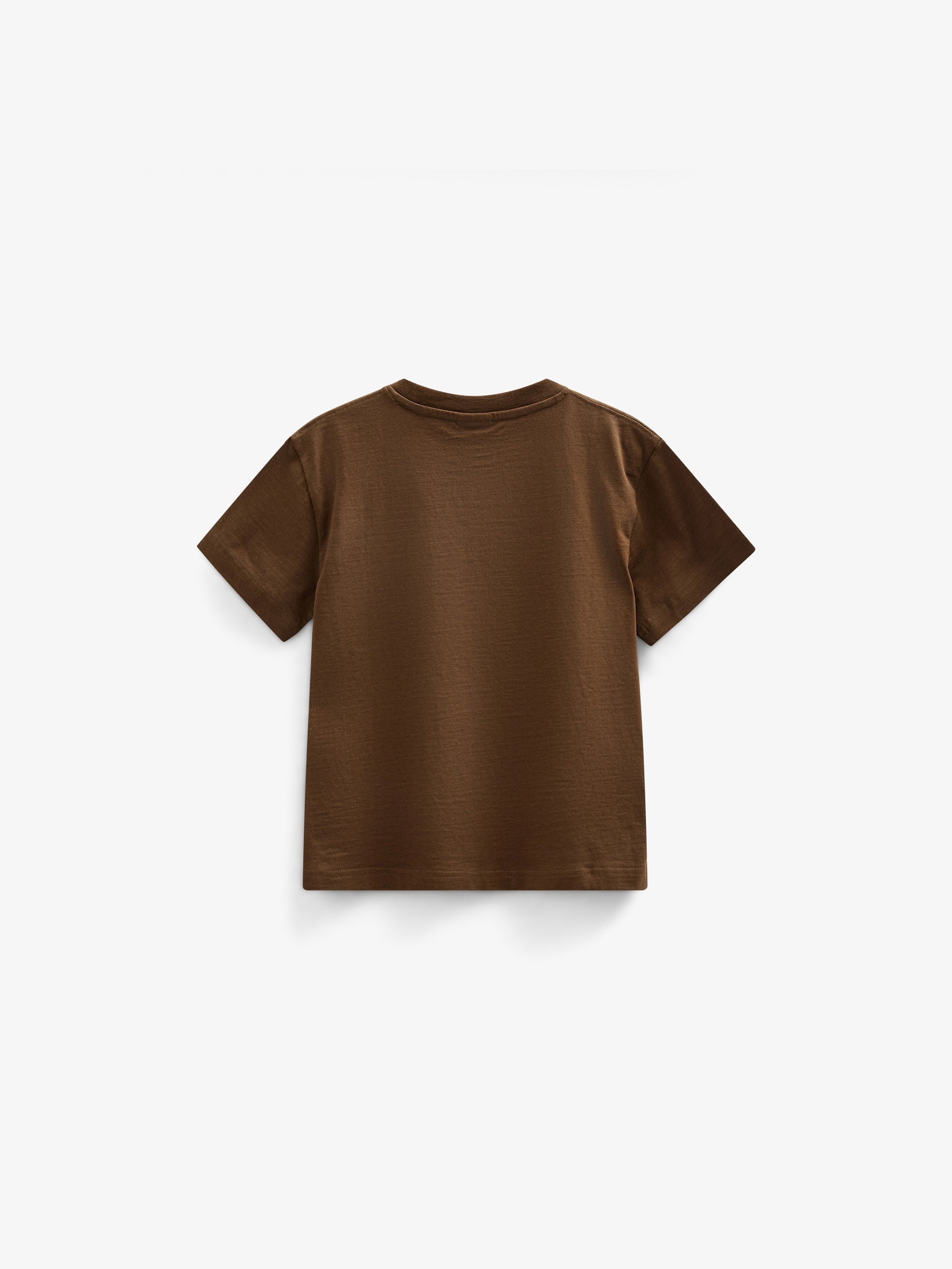 Slub-Jersey Stickerei T-Shirt - Kids - Dark Brown | 101157 Villum