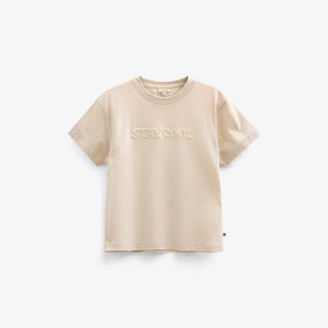 Slub-Jersey Stickerei T-Shirt - Kids - Off White | 101159 Villum