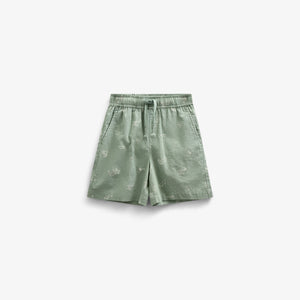 Bedruckte Leinenmix-Shorts - Kids - Dusty Green | 101169 William