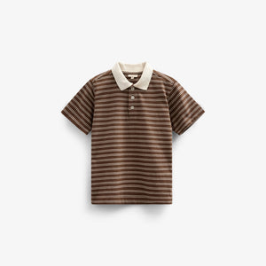 Gestreiftes Jersey-Poloshirt - Kids - Dark Brown | 101173 Otto