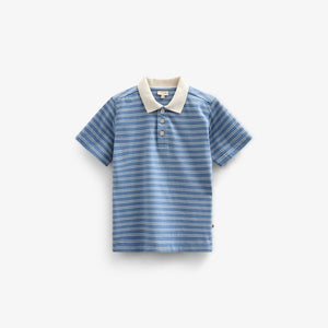 Gestreiftes Jersey-Poloshirt - Tween - Dusty Blue | 101176 Otto