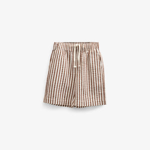 Gestreifte Seersucker-Shorts - Tween - Brown | 101188 Frank