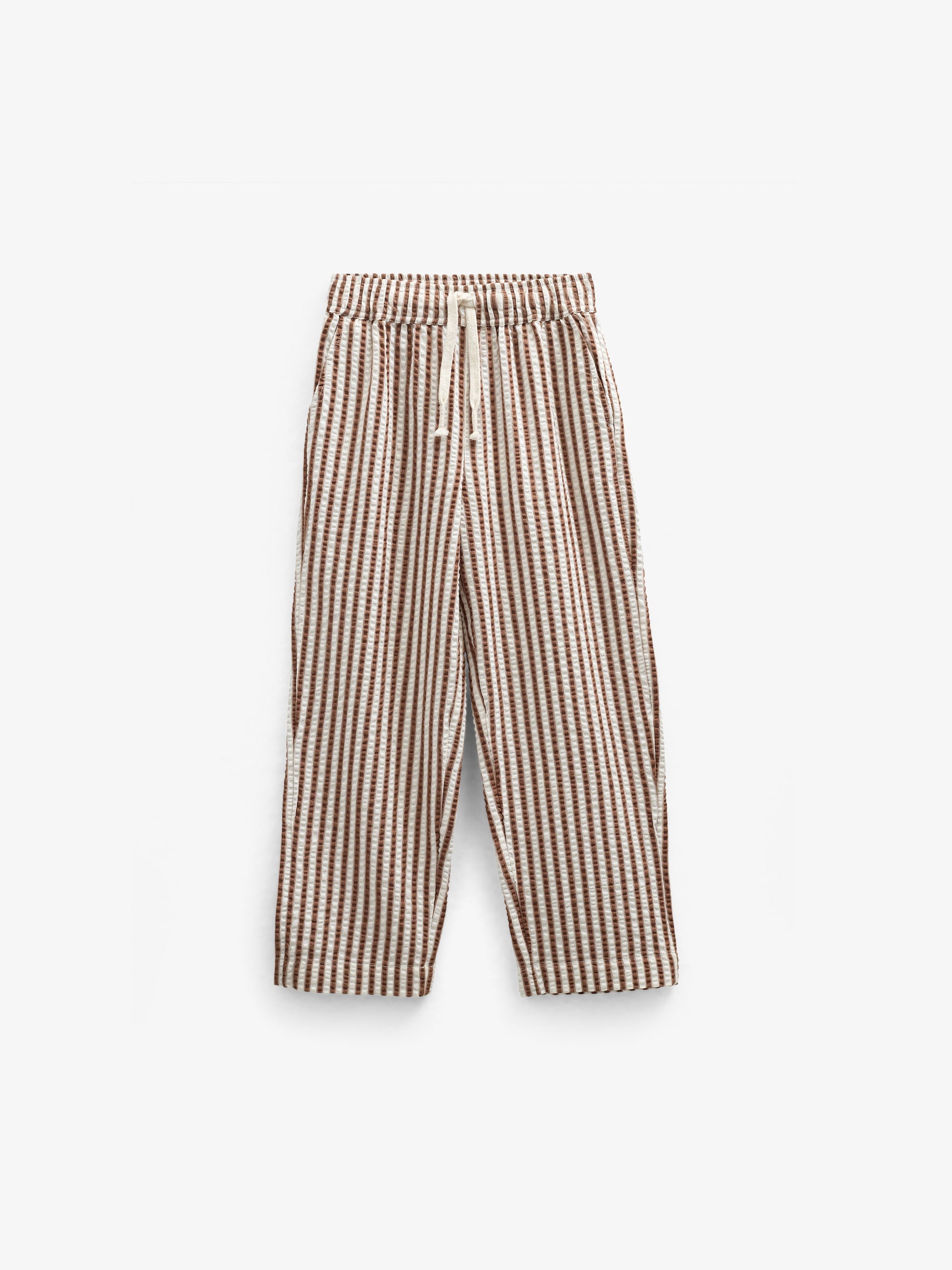 Gestreifte Seersucker Hose - Kids - Brown | 101189 Frank