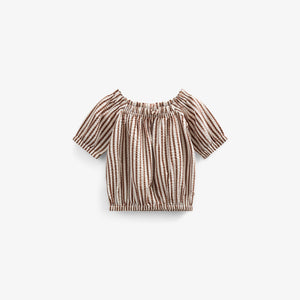 Gestreiftes Seersucker-Top - Tween - Brown | 101192 Nadia