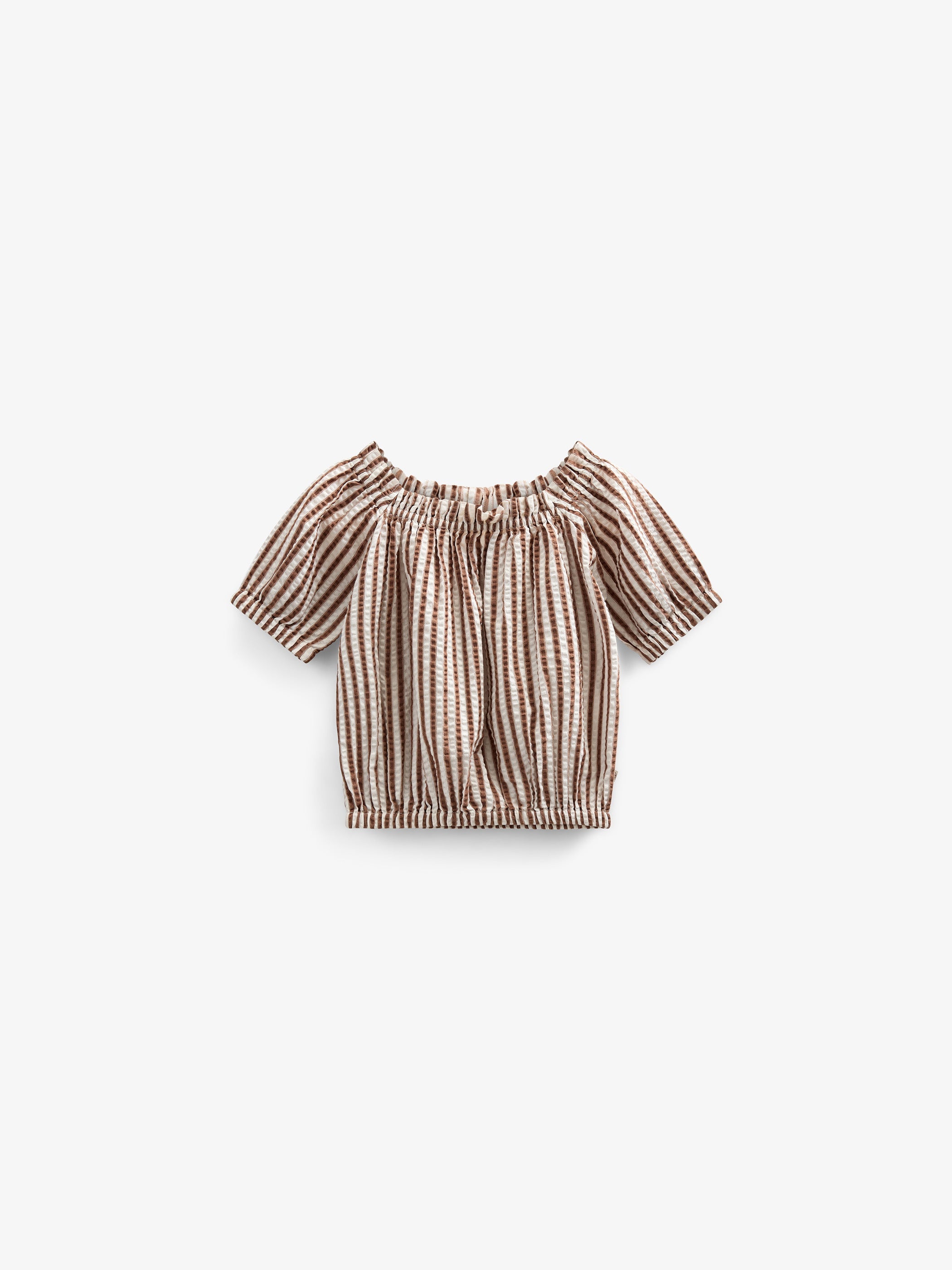 Gestreiftes Seersucker-Top - Tween - Brown | 101192 Nadia