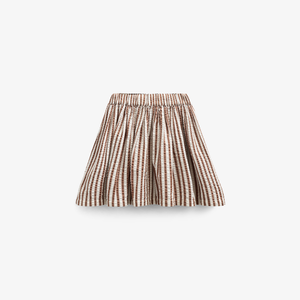 Gestreifter Seersucker-Rock - Kids - Brown | 101193 Nadia