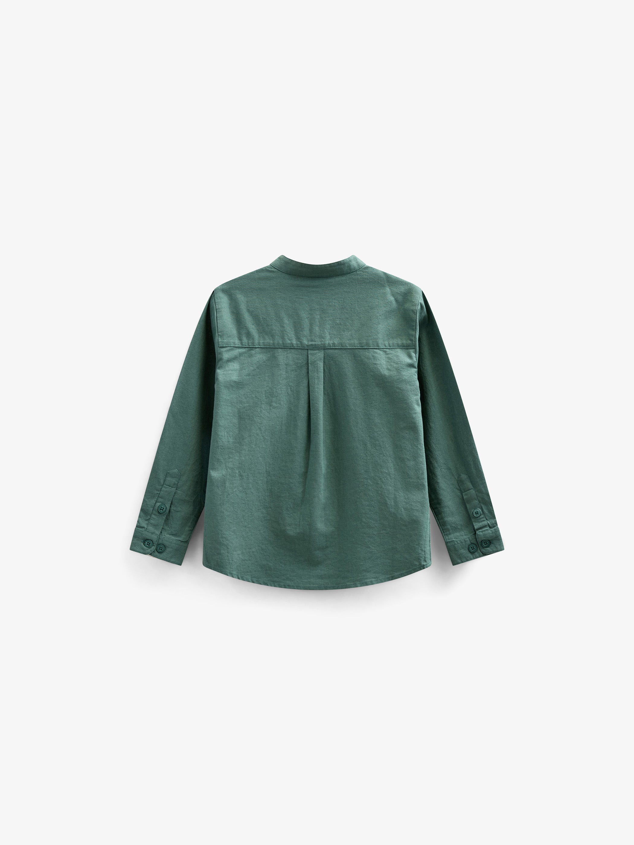 Leinenmix Hemd mit Stehkragen - Tween - Tropical Green | 101204 Lucca