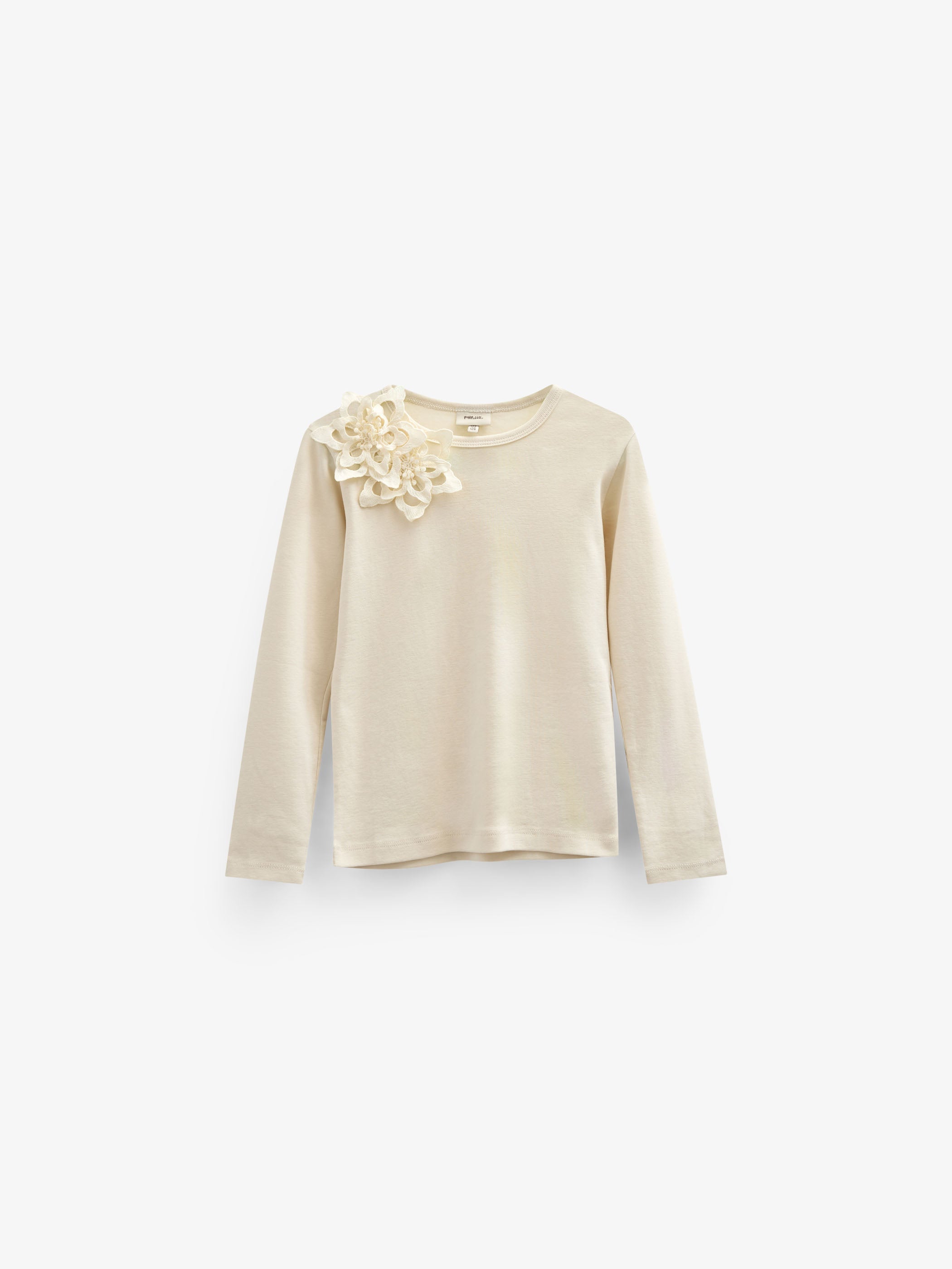 T-Shirt mit Blumenapplikation - Tween - Offwhite | 101232 Sarah