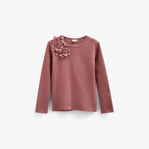 T-Shirt mit Blumenapplikation - Kids - Old Rose | 101233 Sarah