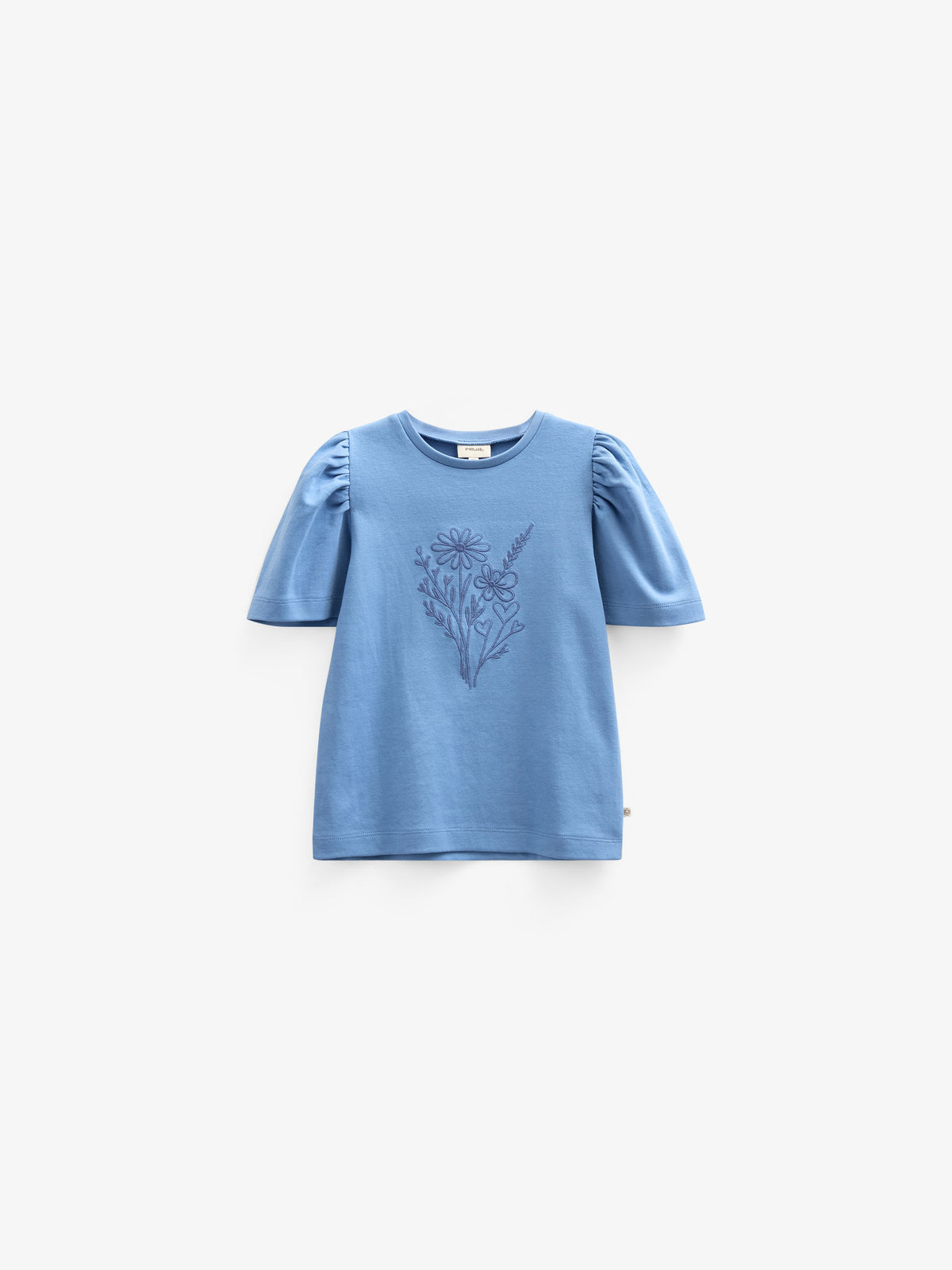 T-shirt With Embroidery - Tween - Dusty Blue | 101238 Amanda
