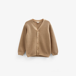 Brioche Stitch Cardigan - Tween - Beige | 101246 Clark