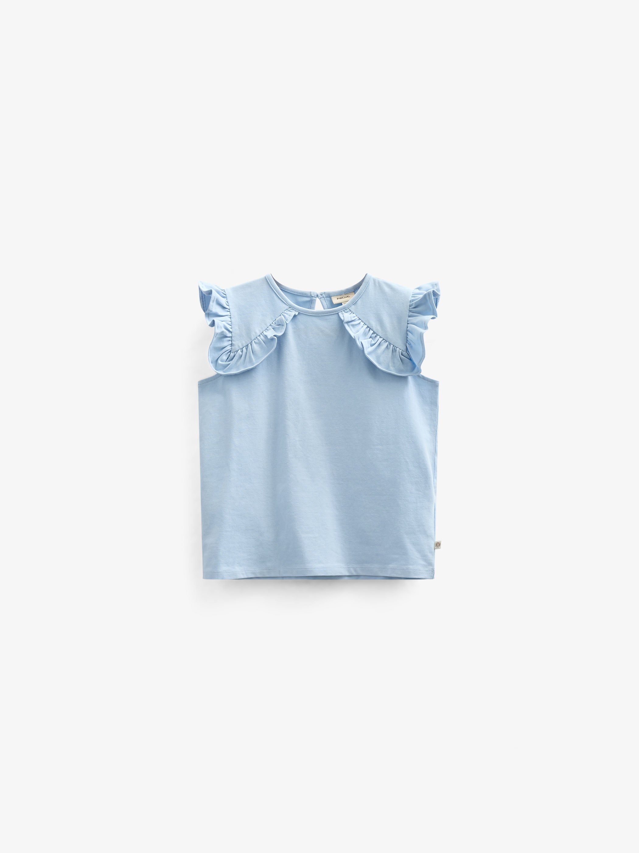 Jersey-Top mit Rüsche - Kids - Powder Blue | 101267 Selma