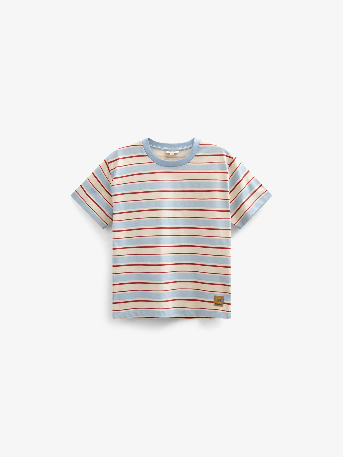 Retro Gestreiftes T-Shirt - Tween - Powder Blue | 101276 Steven