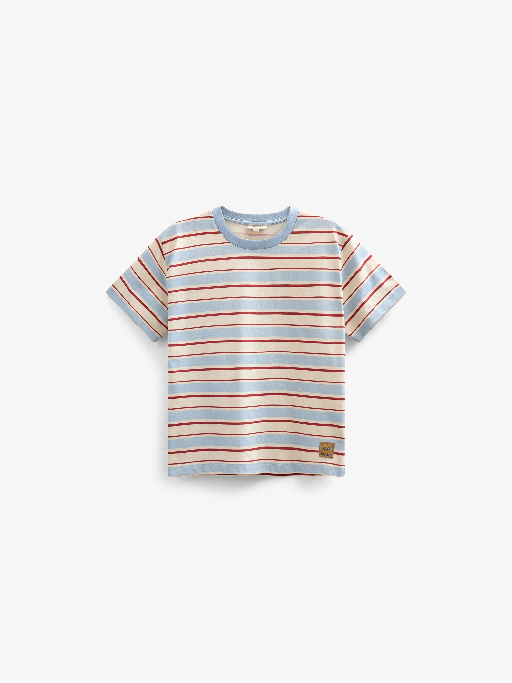 Retro Gestreiftes T-Shirt - Tween - Powder Blue | 101276 Steven
