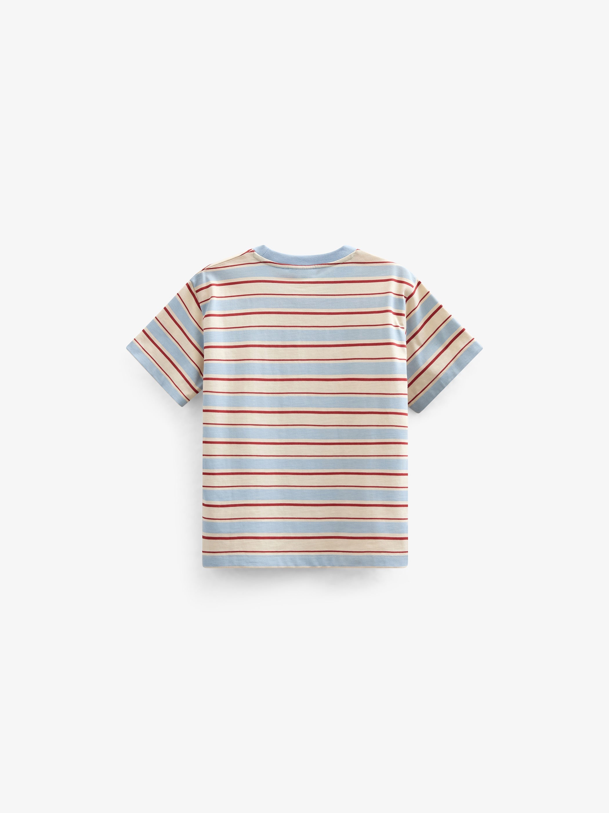 Retro Gestreiftes T-Shirt - Tween - Powder Blue | 101276 Steven
