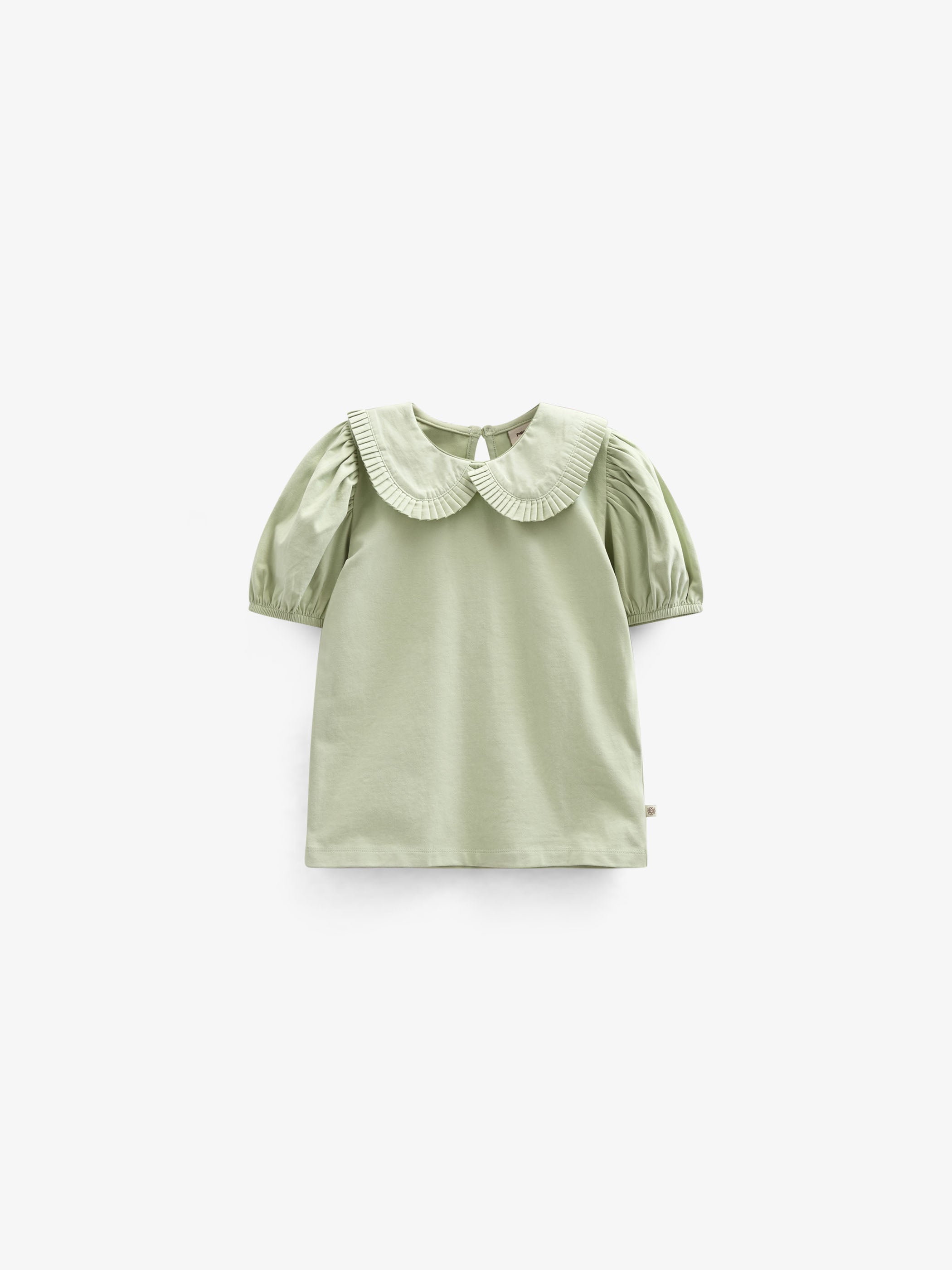 Jerseybluse mit Kragen - Kids - Powder Green | 101279 Nini