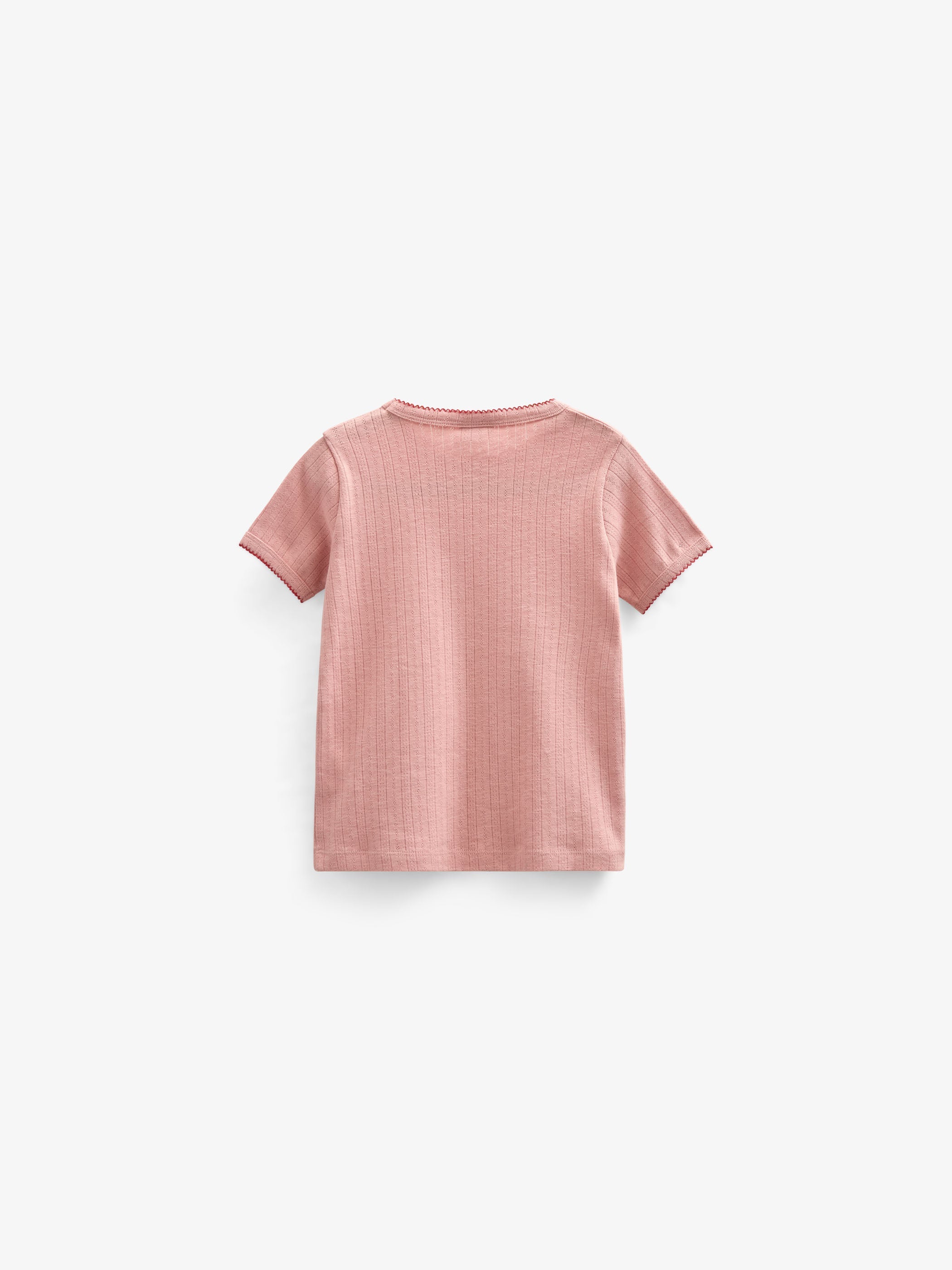 Pointelle T-Shirt mit Kontrast-Picot - Kids - Rose Tan | 101287 Drew