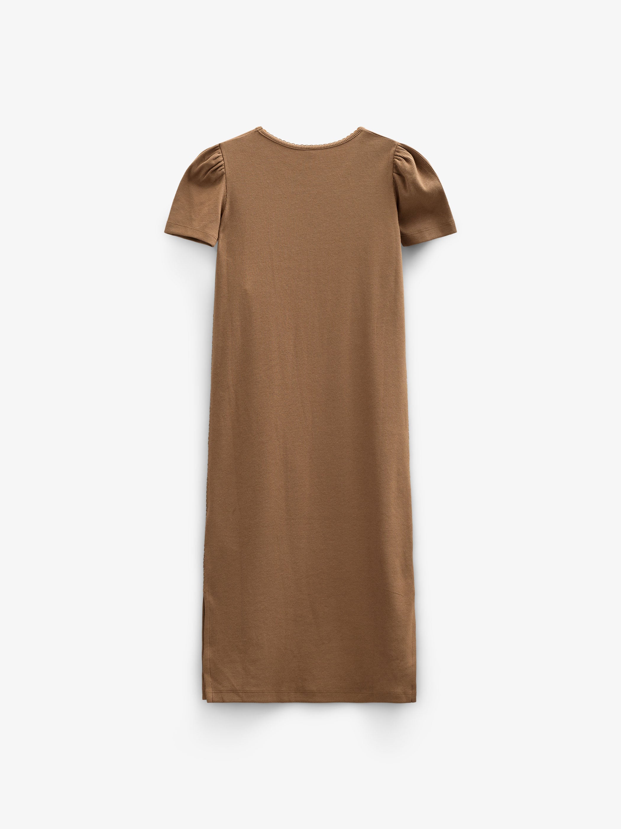 Modal-Ripp Lang T-Shirt Kleid - Tween - Coconut | 101294 Lottie