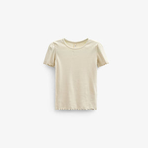 T-Shirt aus Modalripp - Tween - OffWhite | 101305 Lottie