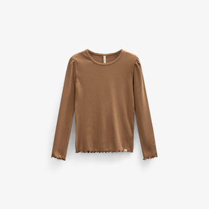 Langärmeliges T-Shirt aus Modalripp - Kids - Coconut | 101308 Lottie