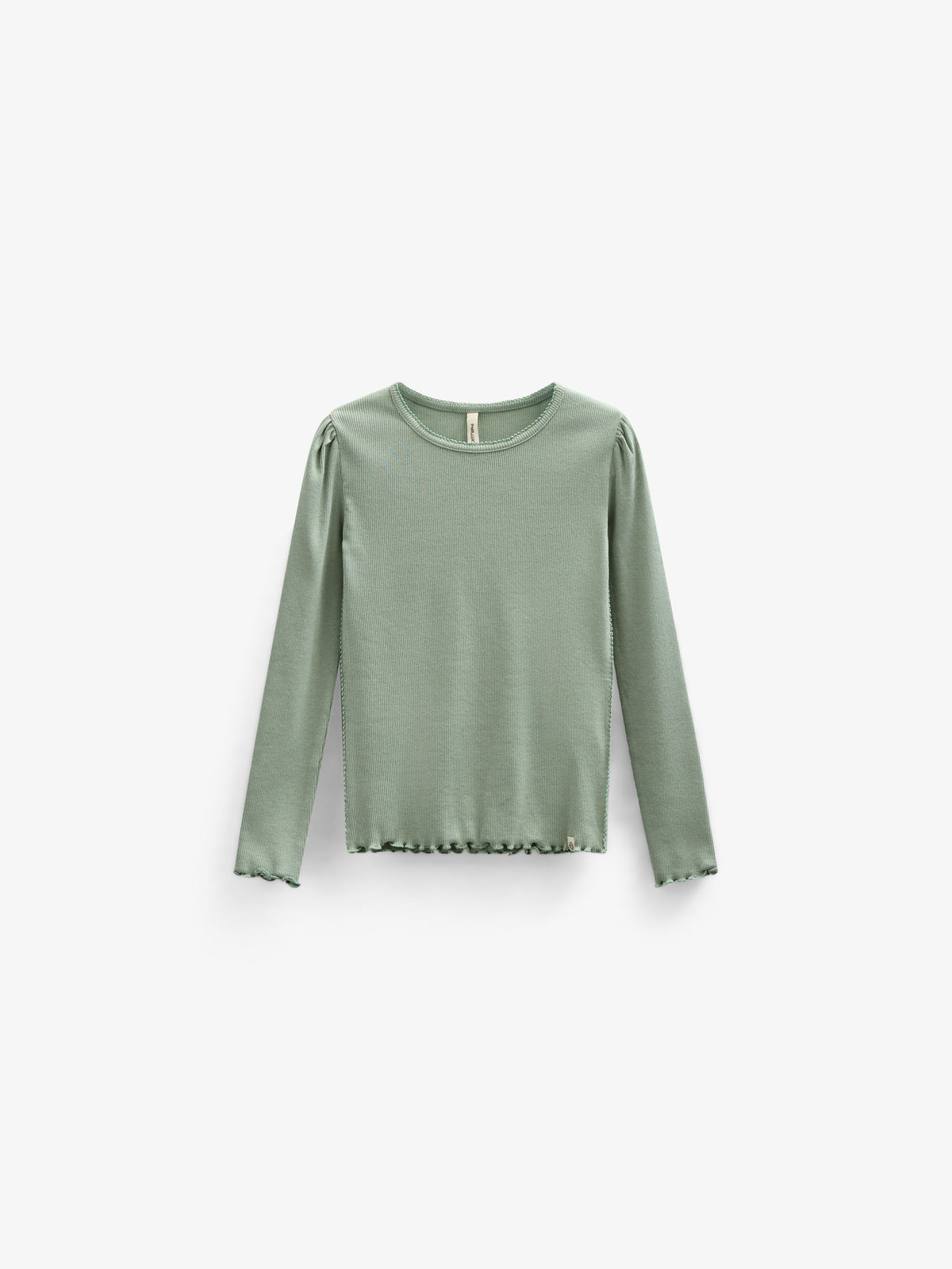Langärmeliges T-Shirt aus Modalripp - Kids - Dusty Green | 101310 Lottie