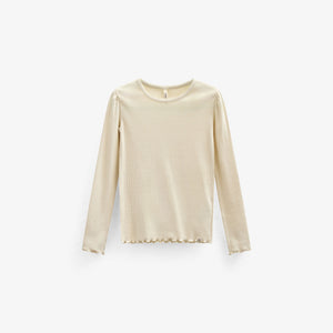 Langärmeliges T-Shirt aus Modalripp - Kids - OffWhite | 101312 Lottie