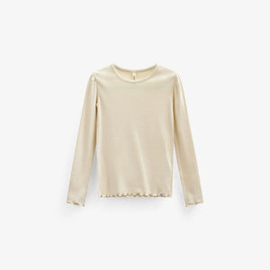 LangΓ€rmeliges T-Shirt aus Modalripp - Kids - OffWhite | 101312 Lottie