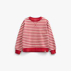 Gestreiftes Crewneck Sweatshirt - Kids - Cherry Red Stripe | 101342 Daniella