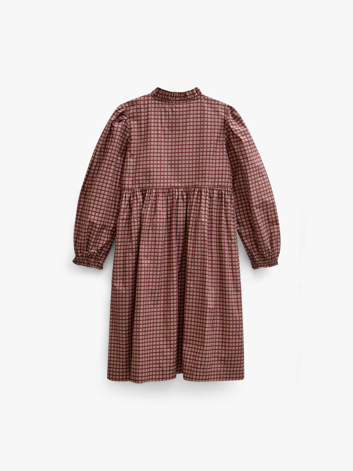 Popelinekleid mit Knopfleiste Tween - Bordeaux Check | 101437 Julia