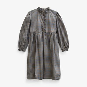 Popelinekleid mit Knopfleiste Tween - Blue Check | 101438 Julia