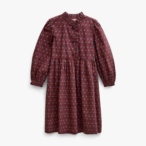 Popelinekleid mit Knopfleiste Tween - Bordeaux Flowerprint | 101439 Julia