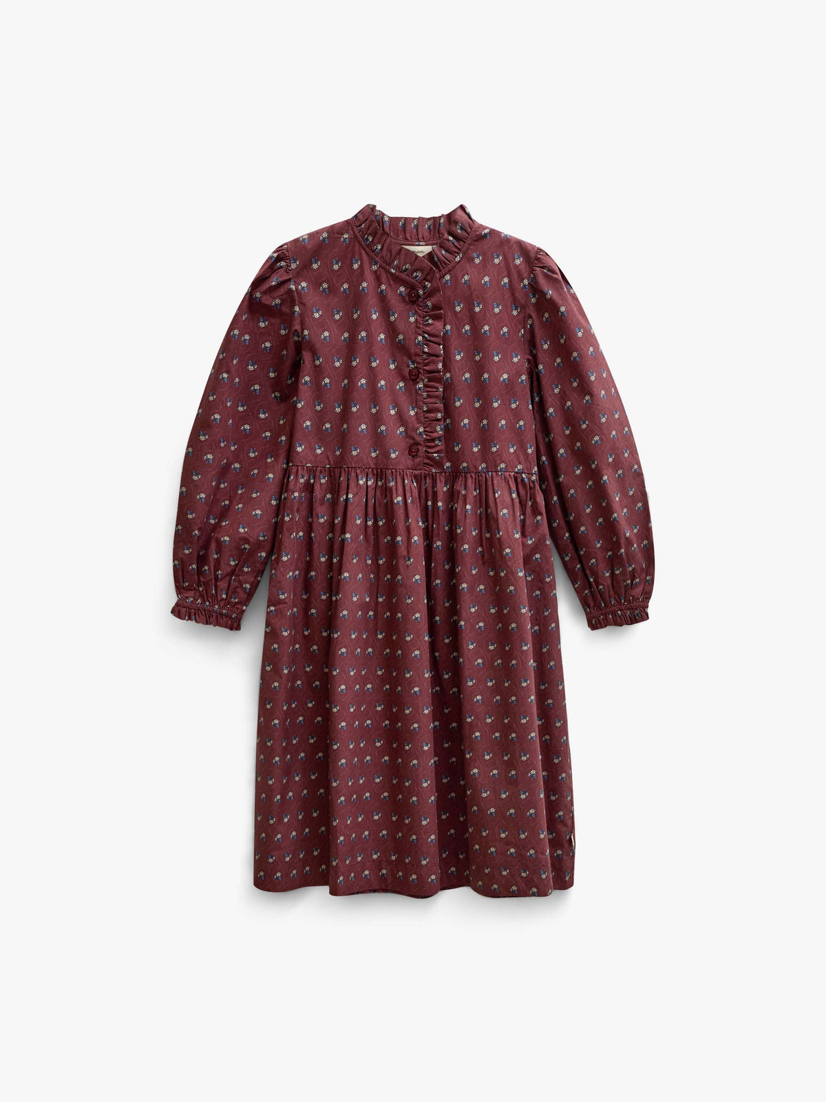 Popelinekleid mit Knopfleiste Tween - Bordeaux Flowerprint | 101439 Julia