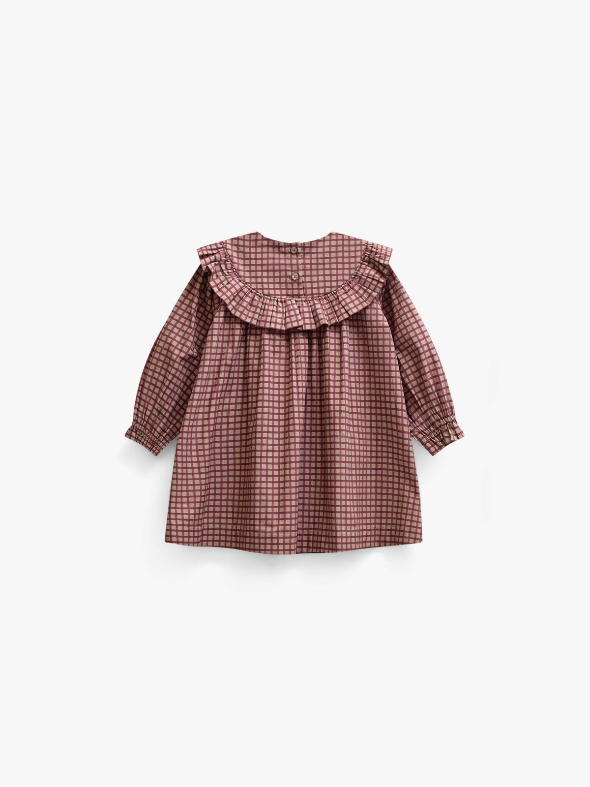 Popelinekleid mit Rüschen Kids - Bordeaux Check | 101440 Julia