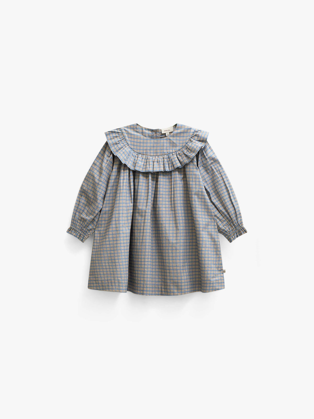 Popelinekleid mit Rüschen Kids - Blue Check | 101441 Julia