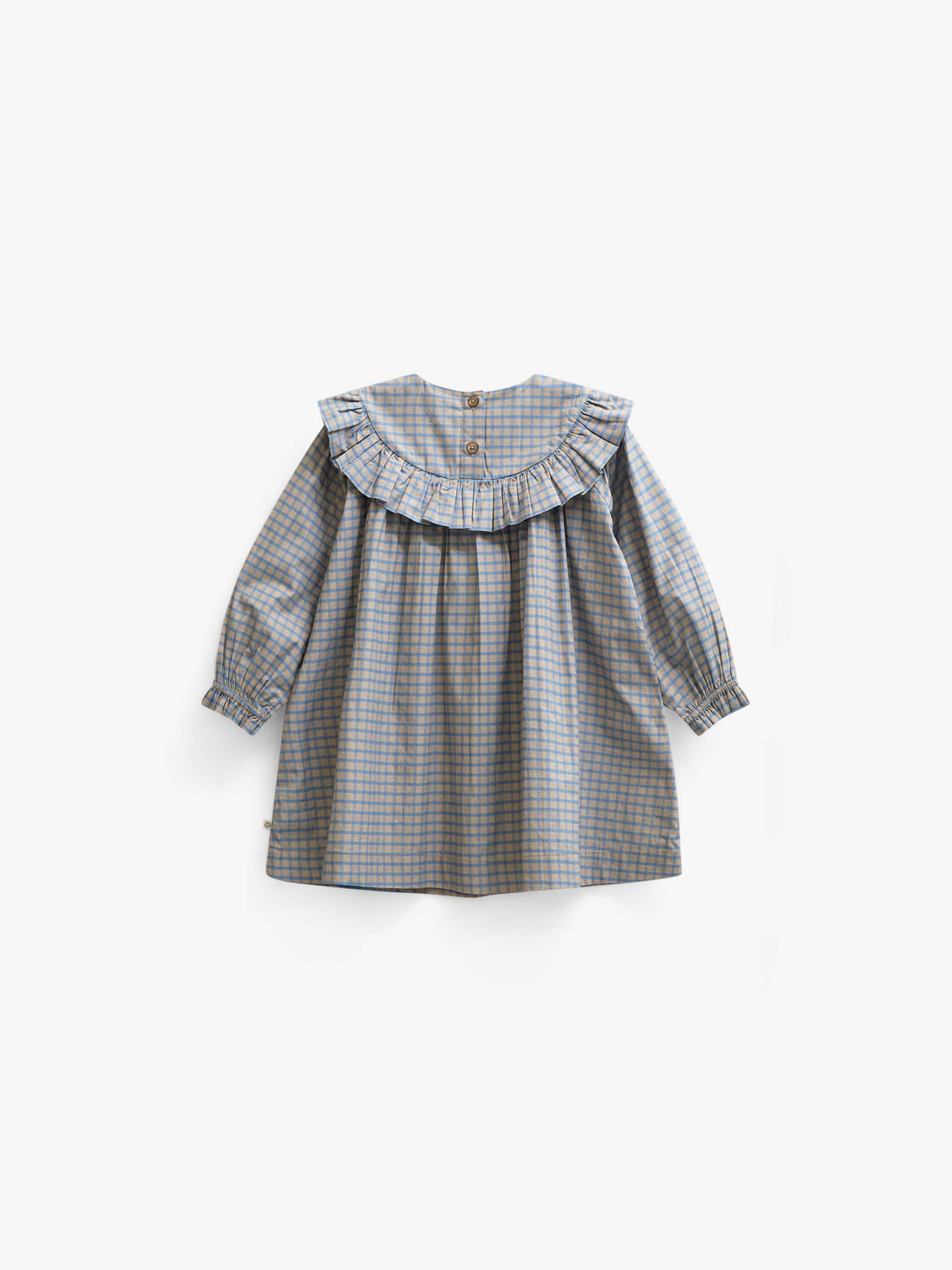 Popelinekleid mit Rüschen Kids - Blue Check | 101441 Julia