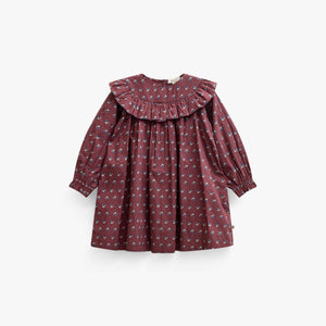 Popelinekleid mit Rüschen Kids - Bordeaux Flowerprint | 101442 Julia