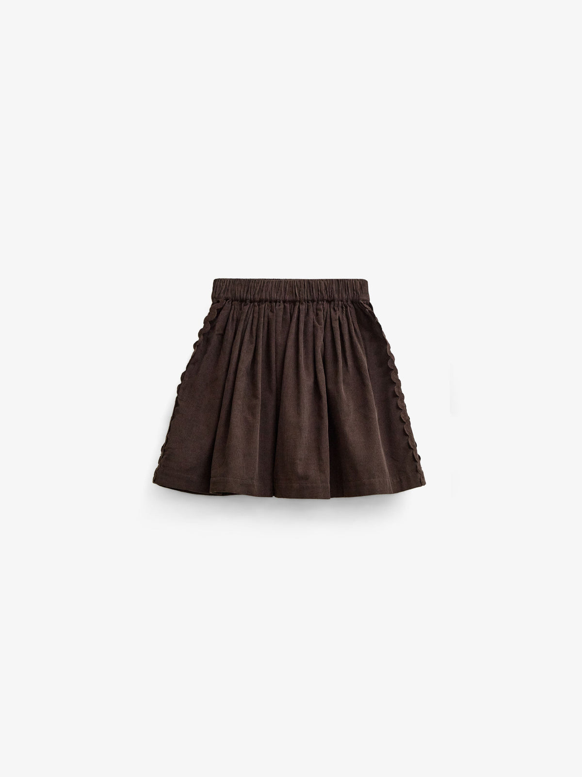 Ric Rac Corduroy Skirt - Kids - Dark Brown | 101477 Sille