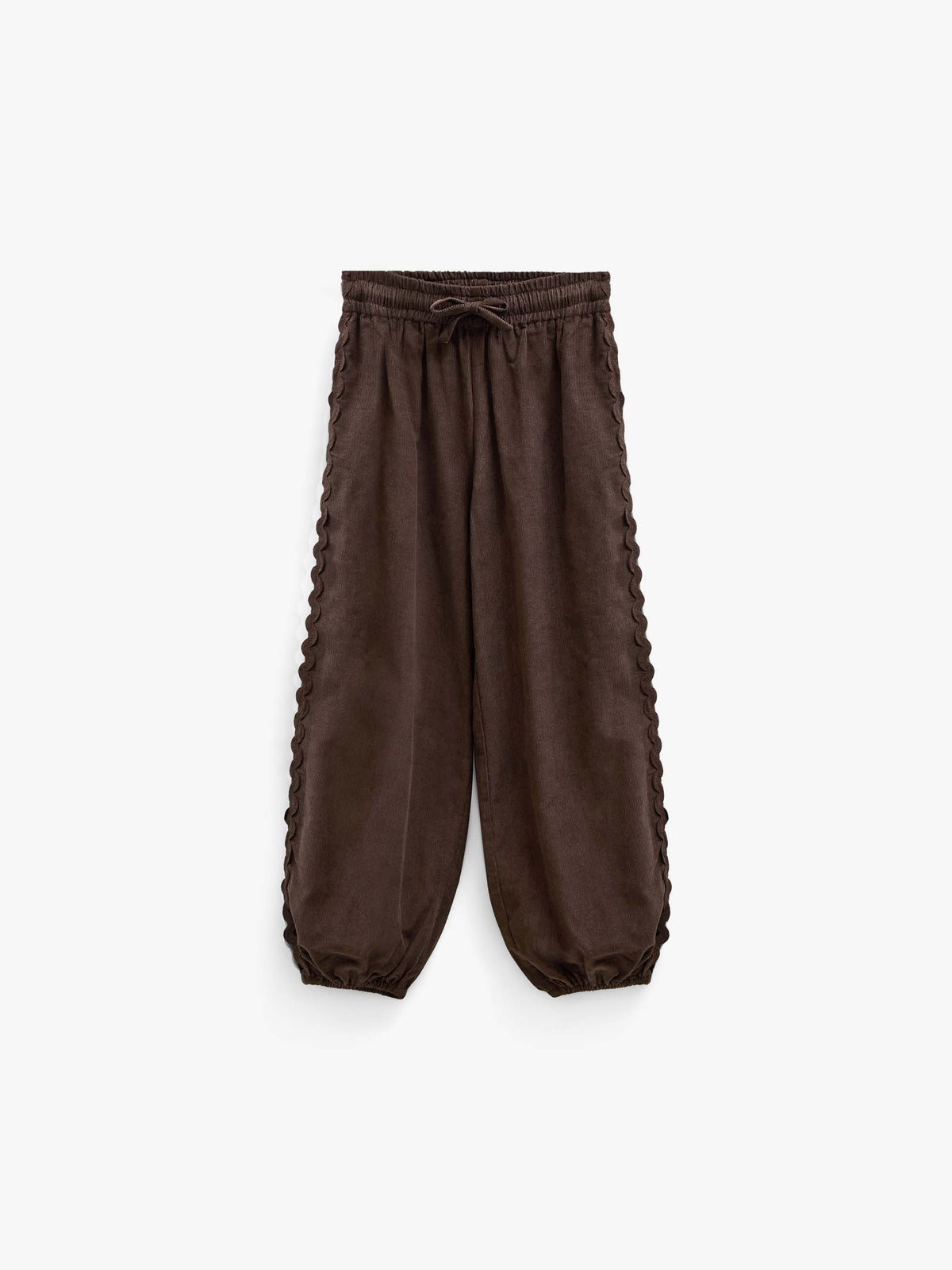 Cordhose mit Zickzackborte Kids - Dark Brown | 101481 Sille