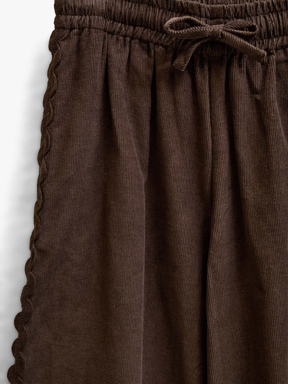 Cordhose mit Zickzackborte Kids - Dark Brown | 101481 Sille