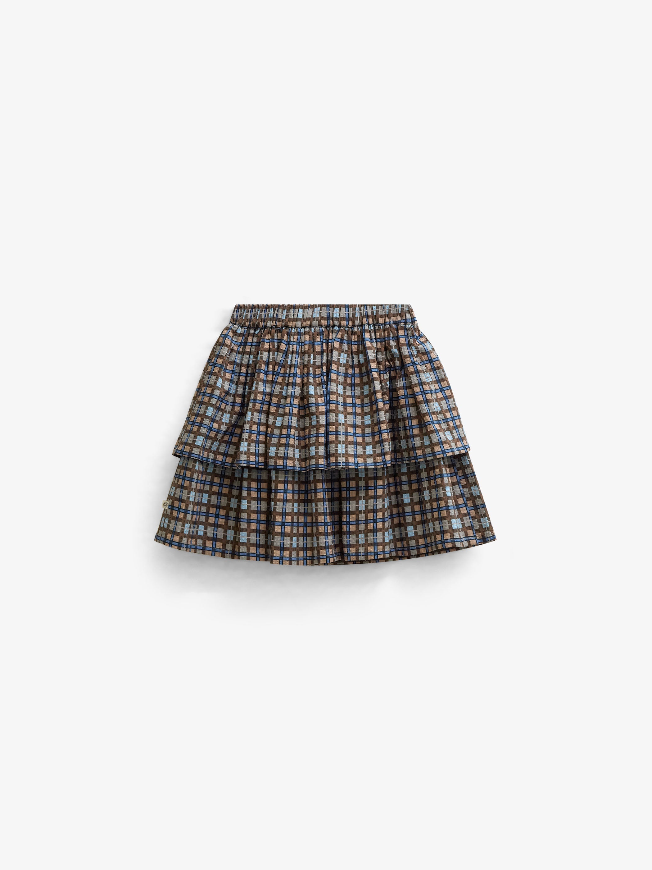 Checked Cotton Skirt - Tween - Blue | 101500 Penny